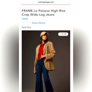 FRAME Le Palazzo High-Rise Crop Wide-Leg Jeans